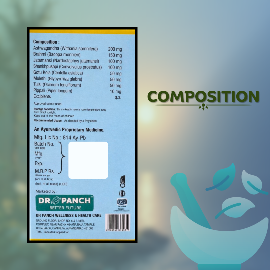 Dr Panch Manas Shanti Tablets | Stress Relief & Deep Sleep